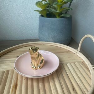 Gold Bear Ring Dish Trinket Dish Jewelry Dish